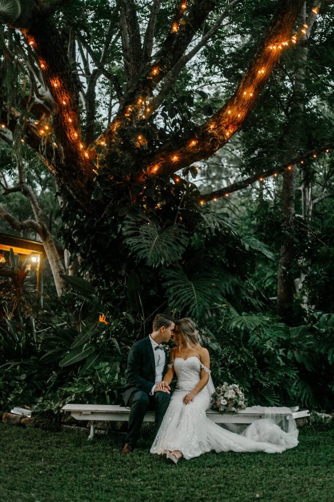 Wedding Couple at Bundaleer Rainforest Gardens